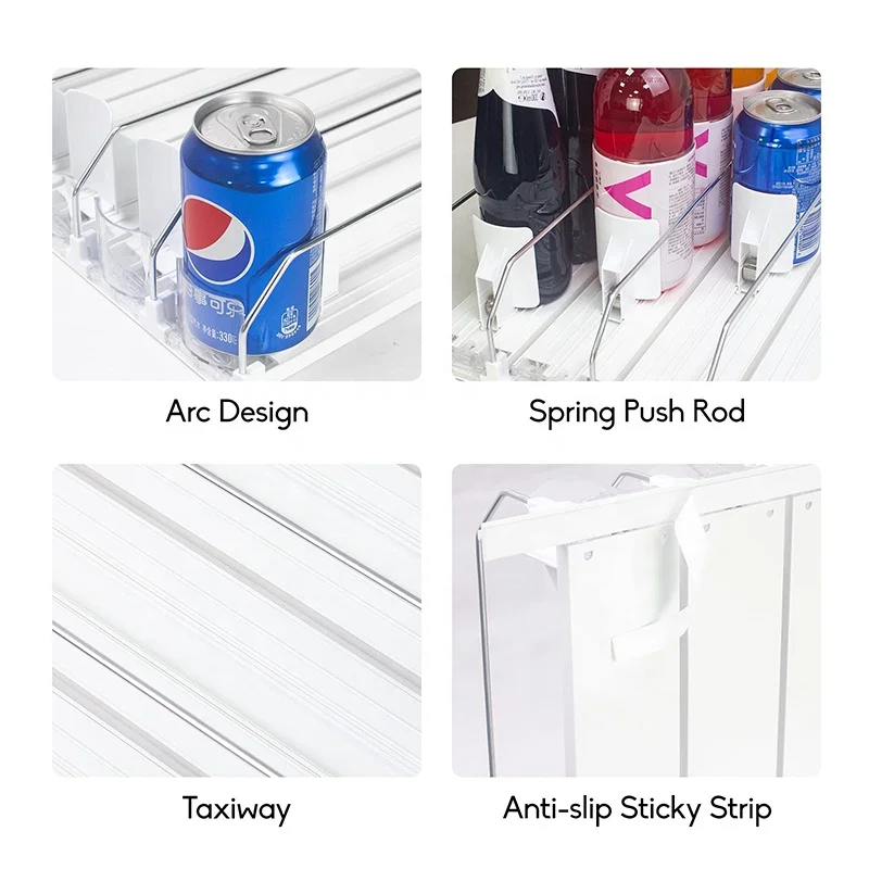 Automatic Pusher Glide Drink Dispenser Fridge Drink Organizer Soda Can drink dispenser organizer for refrigerator