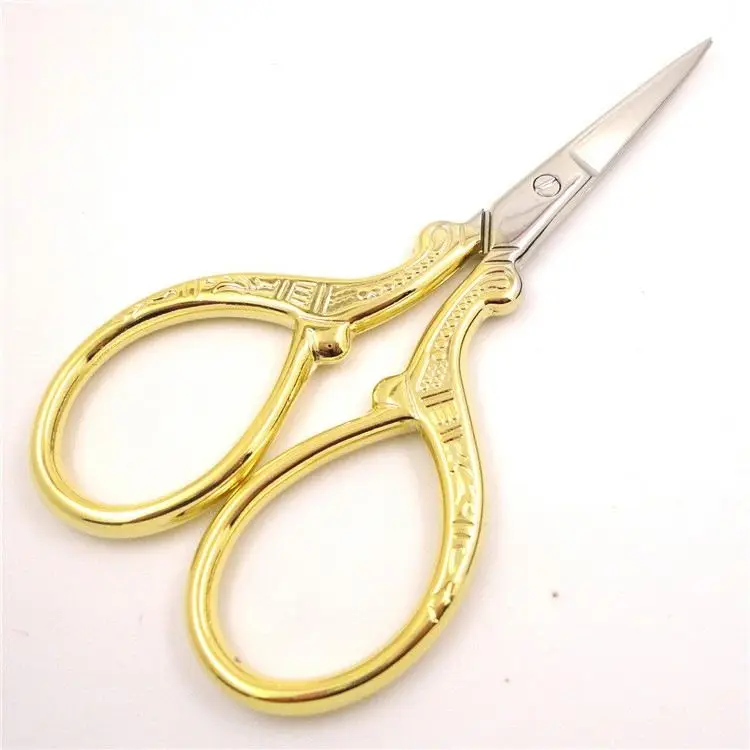 
Makeup Eyelash Scissors Beauty Scissors Stainless Steel Eyebrows Gold Multifunctional Scissors 
