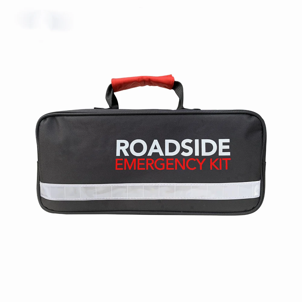 62PCS hot sell customized car emergency kit battery cable trolley rope triangle warning roadside assistance medical items