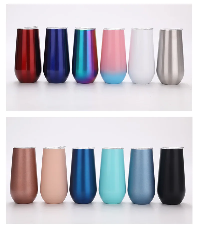 6oz Coffee Mug Double Wall Egg Mug Gift Tumbler Stainless Steel Vacuum Insulated Tumbler Cups Egg Tumbler Wine Mugs