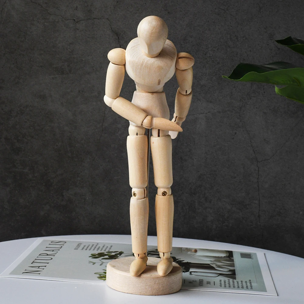 8 Inch 20CM Artist Drawing Flexible Jointed Wooden Human Body Manikin for Comic Sketching and Art Drawing