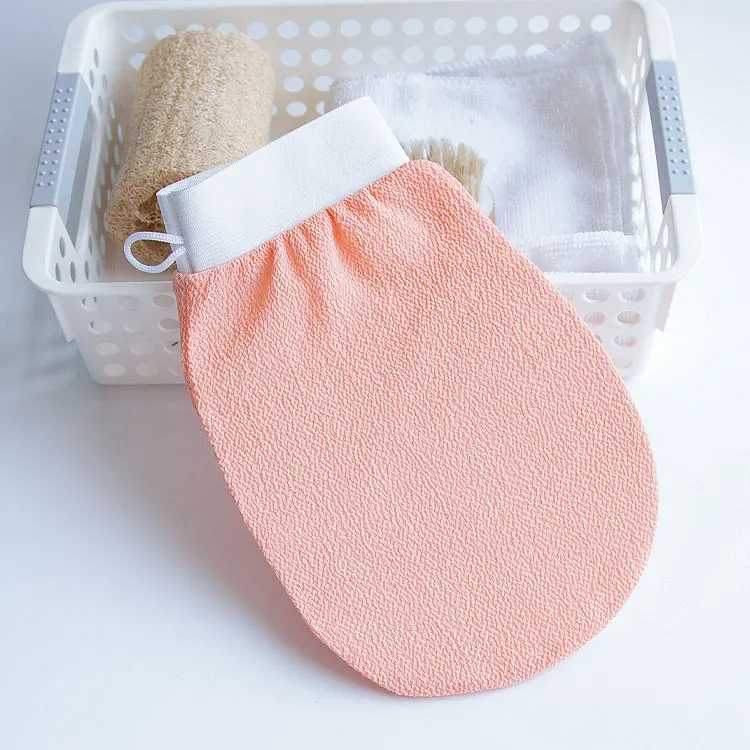 Gloway New Arrival Pink Korean Exfoliating Gloves Viscose Shower Turkish Bath Mitt For Women