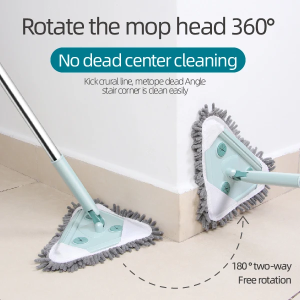 
Latest Microfiber Washable Coral Fabric Chenille Dry Wet Glass Clean Window Cleaner, Dust Mop, 360 Rotating Mop 