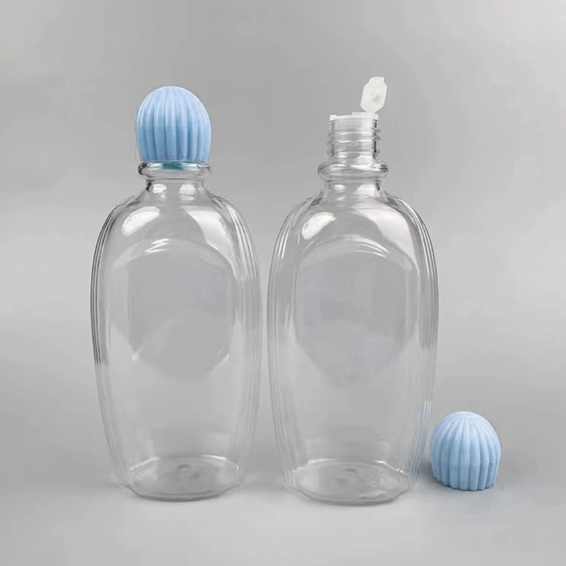 Flat Clear Underwear Detergent Bottle Packaging Empty 500ml Plastic Bottles For Liquid Soap