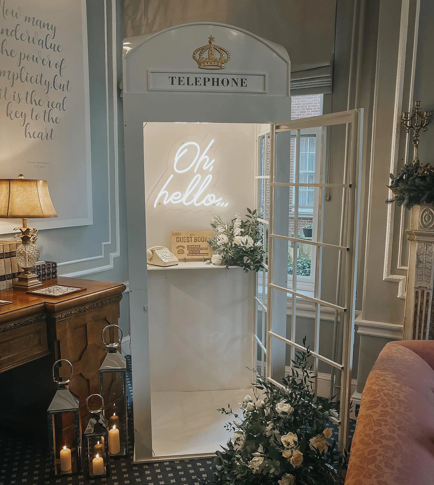 White Phone Booth Wedding Decor London Telephone Booth Party Decoration Wedding Props White Phone Booth