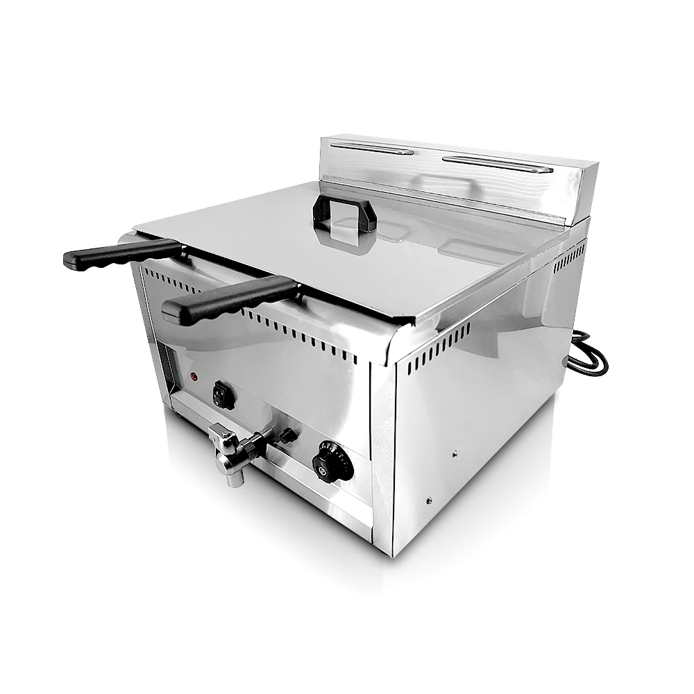 35L commercial hotel and restaurant stainless steel one tank deep fryer with big volume and cooking area