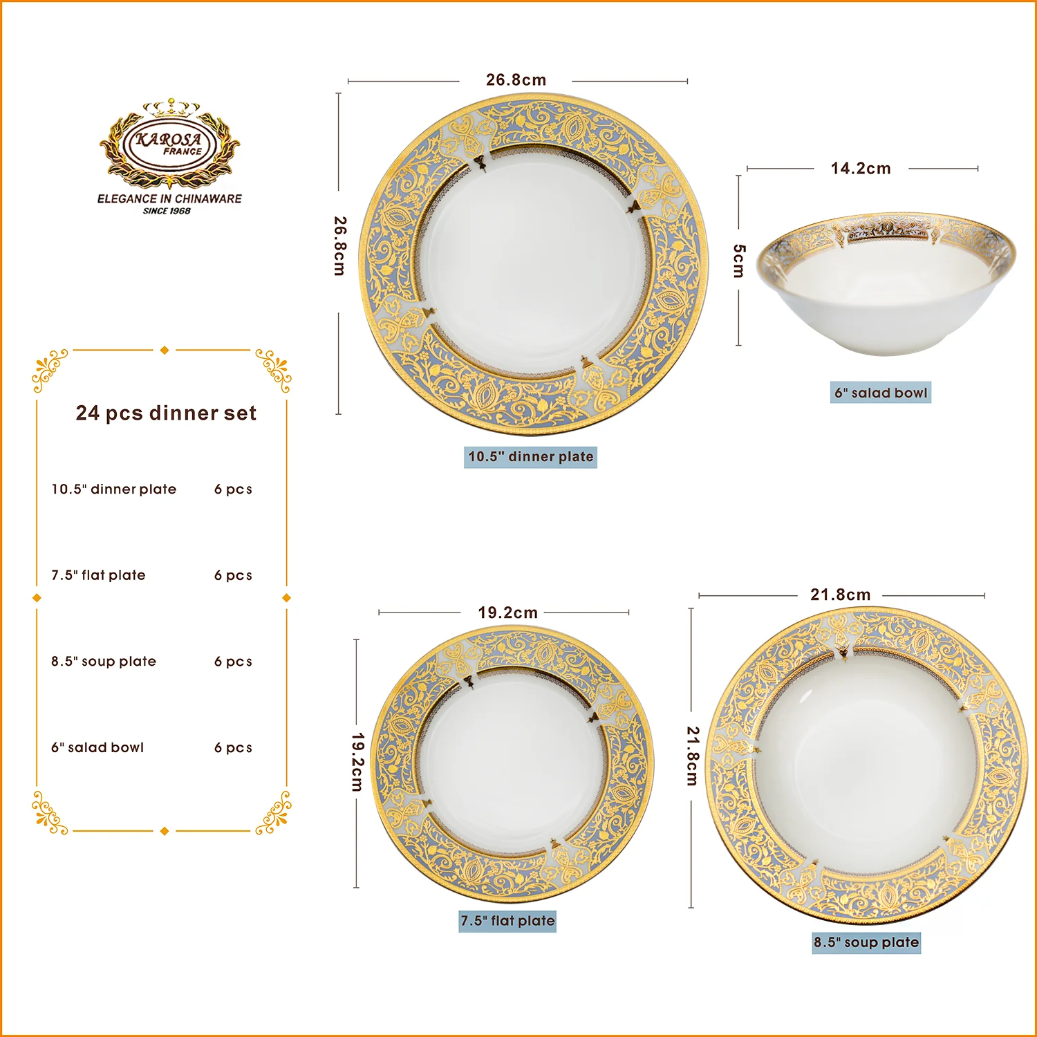 24pcs porcelain retro wedding dinning room table set with gold rim wedding dinner ware sets ceramic