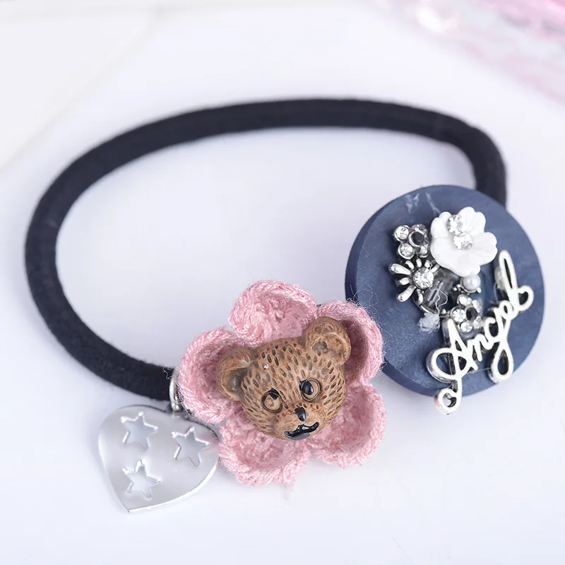 Мультяшная тиара, резинка для волос, простая однотонная Милая резинка для волос