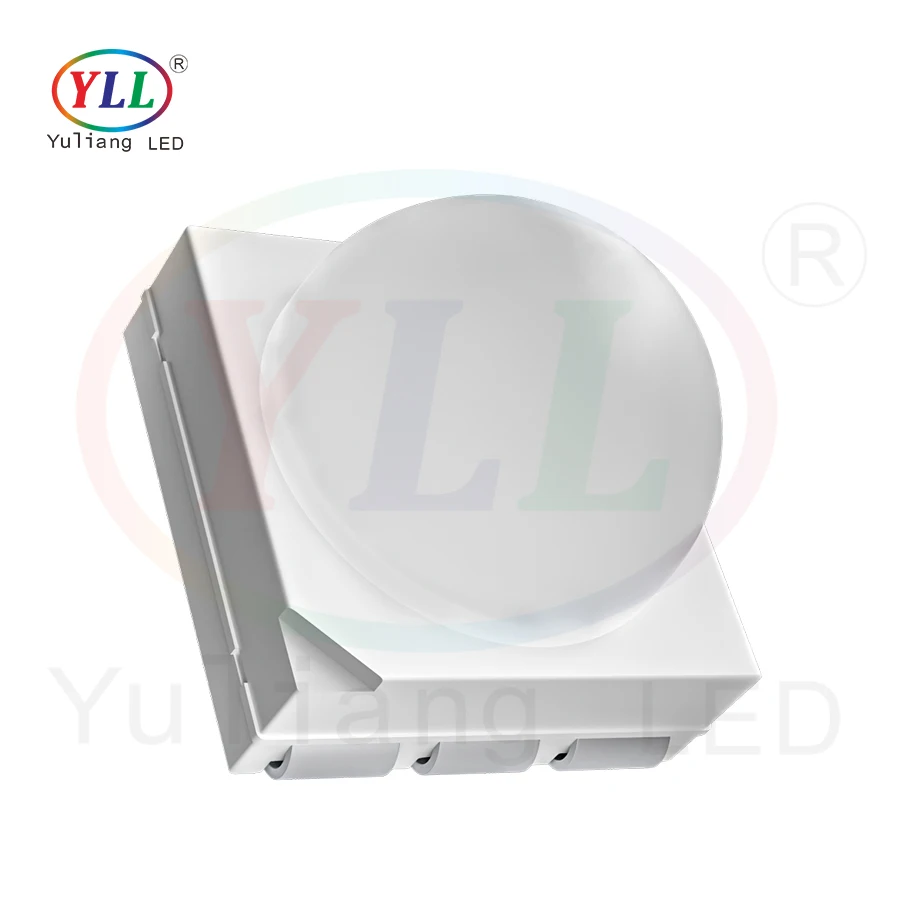 SMD светодиодный 5050 RGB с объективом 30 градусов 0 2 Вт rgb чип для светофора и автомобильного освещения