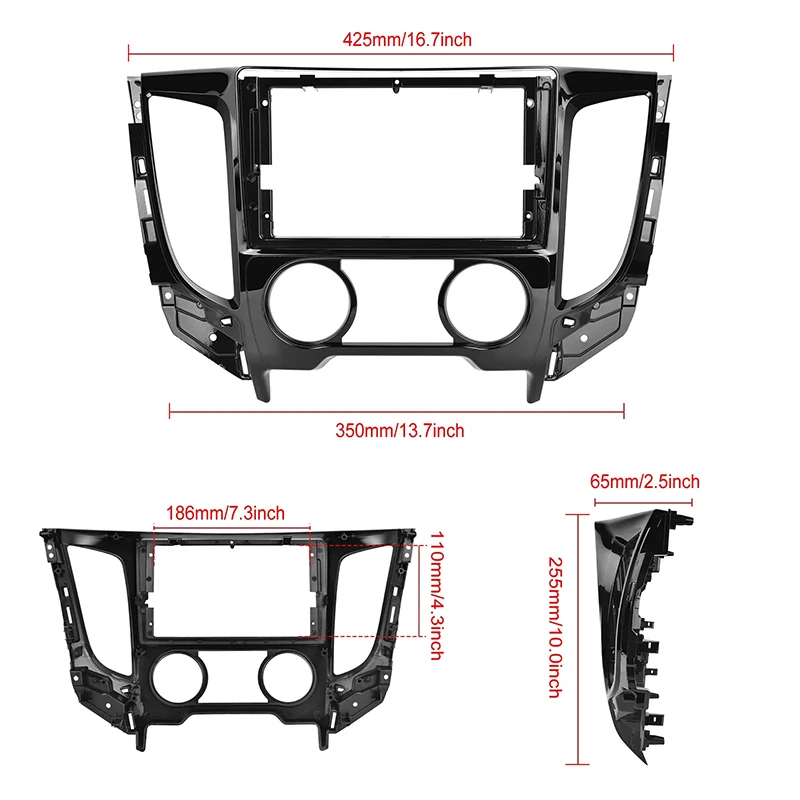 Комплект приборной панели для автомобиля Henmall 2Din Mitsubishi L200 Triton