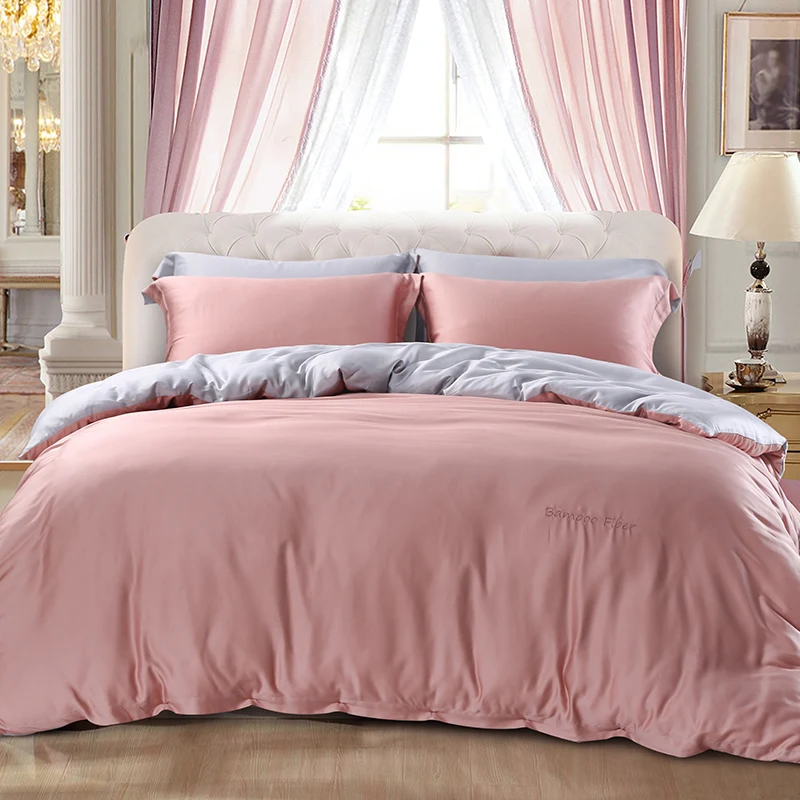 Home use top quality double size bedsheet set bamboo bed sheet set import from china