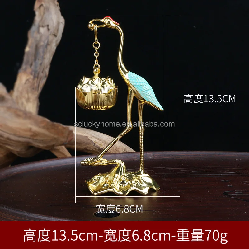 Japanese-style incense burner ornaments aroma stove Boshan crane stove dragon and phoenix pipa fan incense burner holder