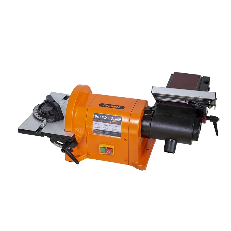 Maintaince-free flexible belt bench sanding machine professional benchtop disc belt sander designed for Europe market