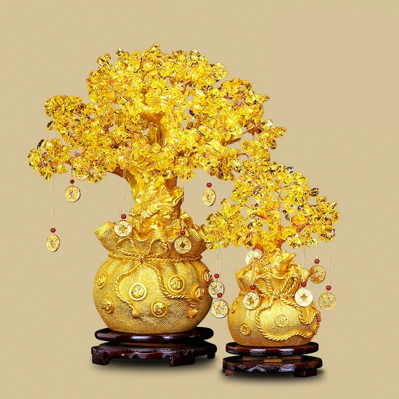 handmade crafts Chinese lucky tree hand-woven copper wire carfts family decorates personal collection