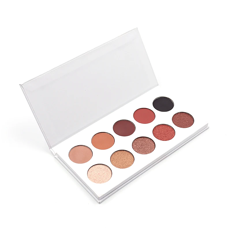 Latest 10 Colors Eye Shadow Vegan Makeup Private Label Eyeshadow Palette Glitter Waterproof Luminous OEM Logo