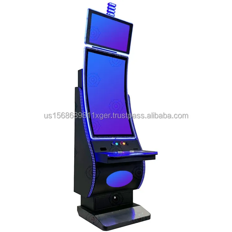 New Design 43-Inch Curved Skill Arcade Machine Fire Link Luxury Style Console with 2 Buttons Super Lock Game Cabinet Cup Holder