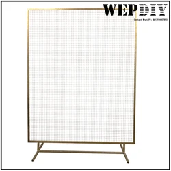 Золотая сетка квадратная фоновая пластина Арка Свадьба Железный реквизит дуга уличный сценический фон декорация реквизит для съемки