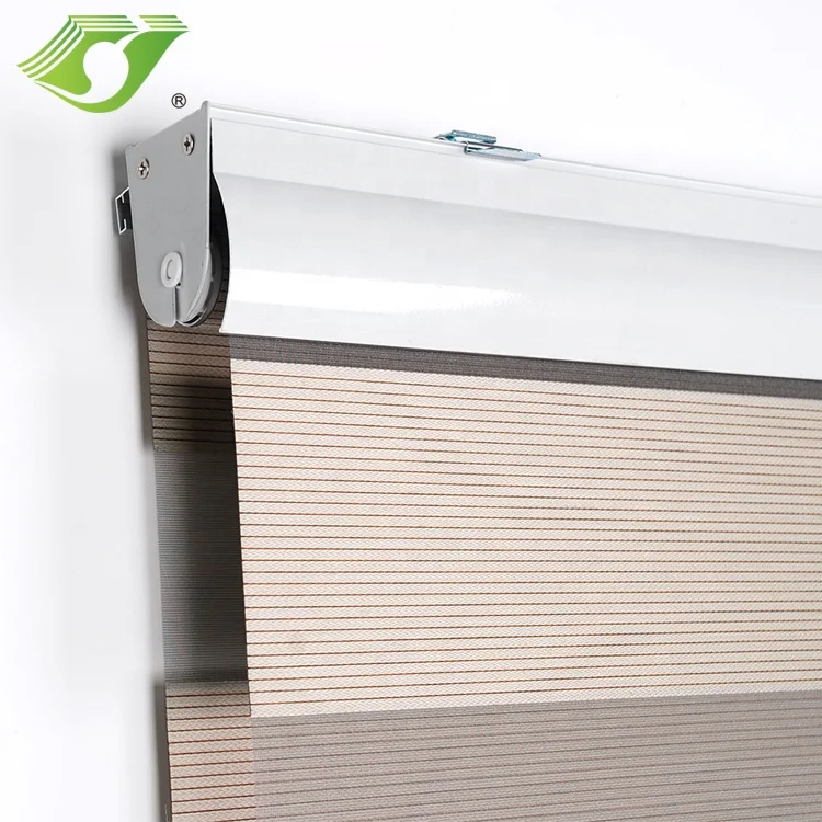 
STARDECO European Smart Home Curtain Blackout Motorized Roller Zebra Blinds Hotel Window Decoration Blind Shutters Roller Shades 