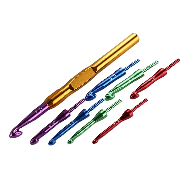 Replaceable DIY knitting aluminum crochet hook set