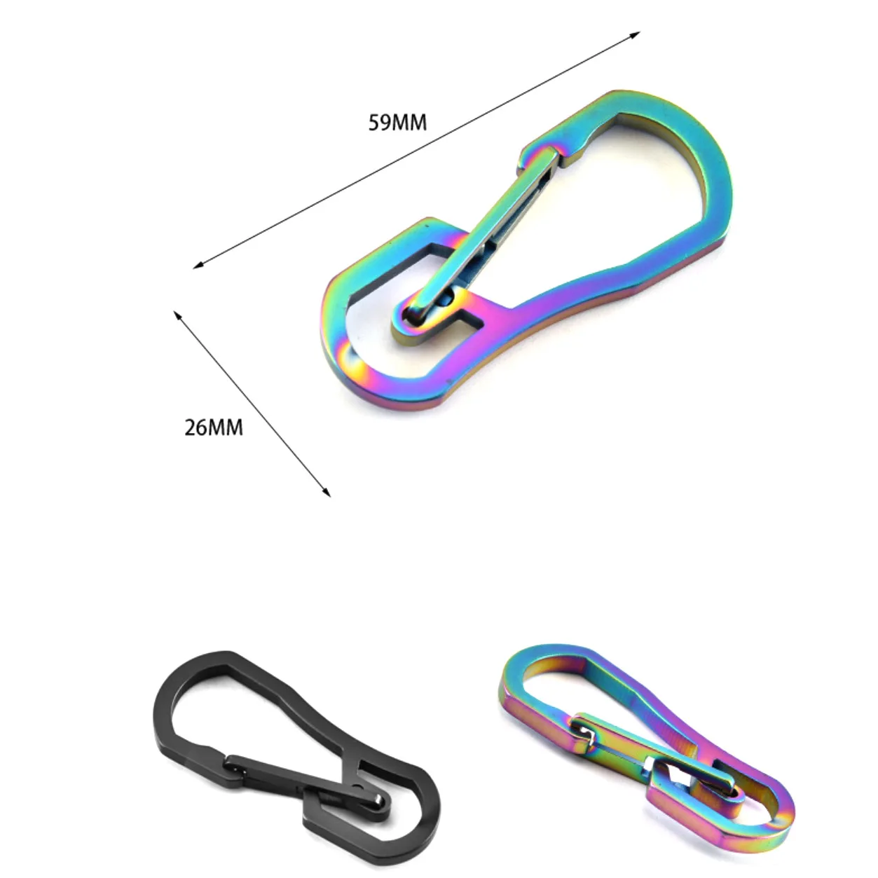 Camping Travel Outdoor Portable Titanium Alloy Carabiner Climbing Wrench Buckle Multi-functional Tool Climbing Buckle