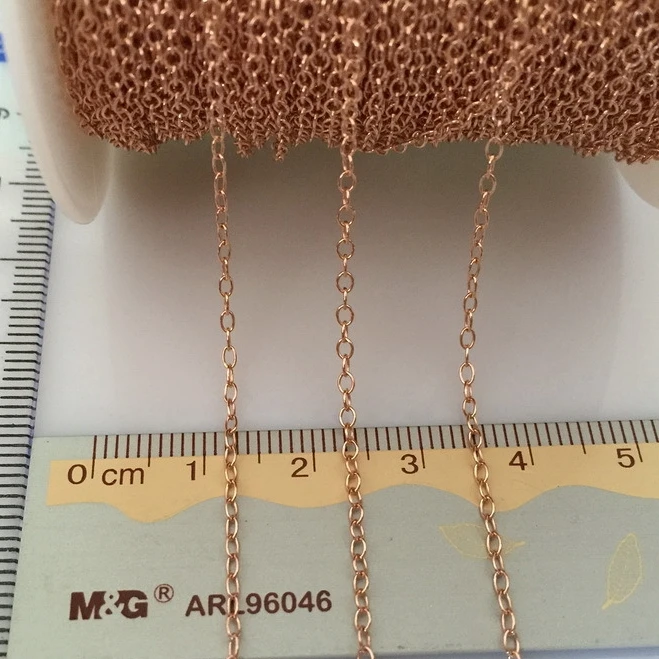 Best Selling 1.7mm permanent jewelry oval cable chain for making bracelet necklace 14k gold filled chain bulk