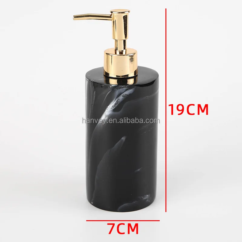 
Custom Luxury Luxury separate empty pump bottle bathroom shampoo resin hand sanitizer shower gel bottle for five star Hotel 