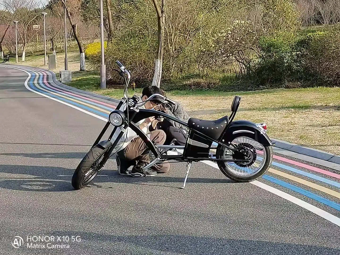 
smilo eChopper new chopper motorbike with aluminum frame 48V lithium battery and suspension chopper fork 