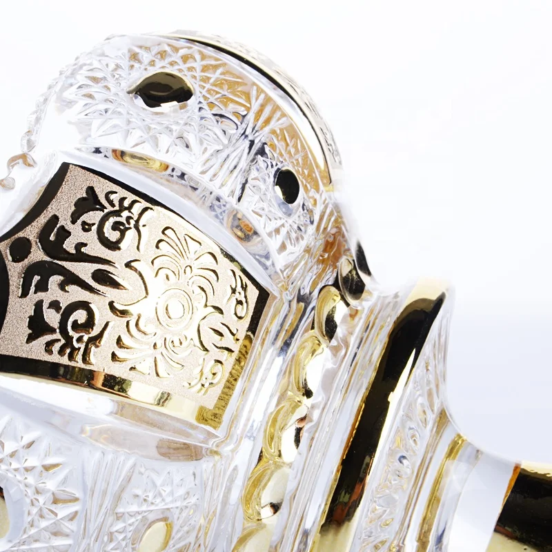 Jinghuang, богемная коллекция, украшение для дома, подарок, 5,23 дюйма, стеклянная чаша для фруктов с золотым декором