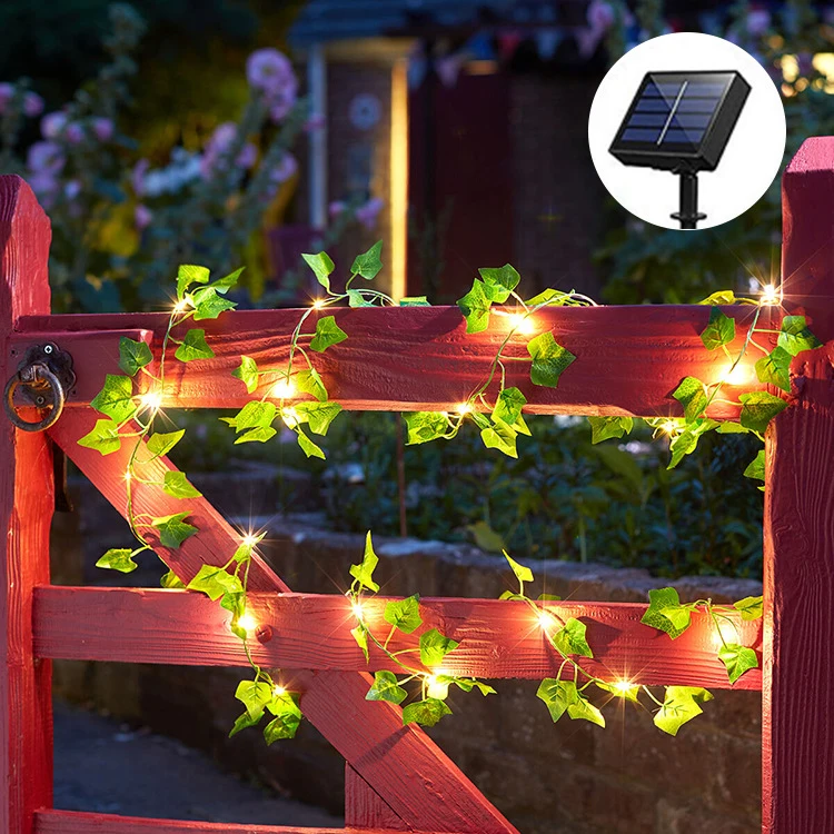 Solar Powered String Lights LED Outdoor Garden Christmas Decoration Plant Lamp New Green