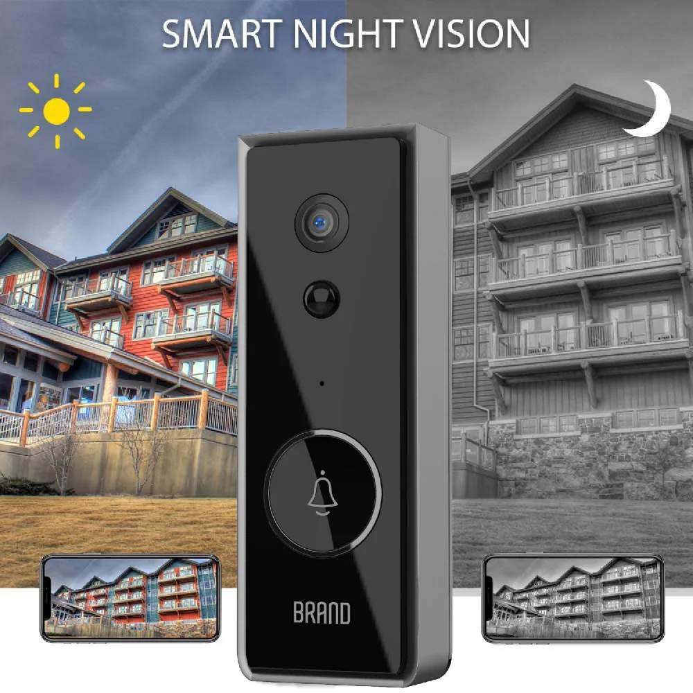 Дверной звонок Tuya smart life умный Wi-Fi 200 Вт 1920*1080