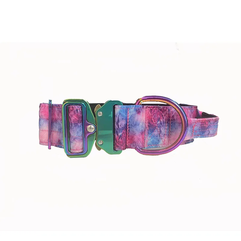 2022 New Design Heavy Duty Dog Collar Nylon Dog Collar With Colorful Buckle For Big Bullies