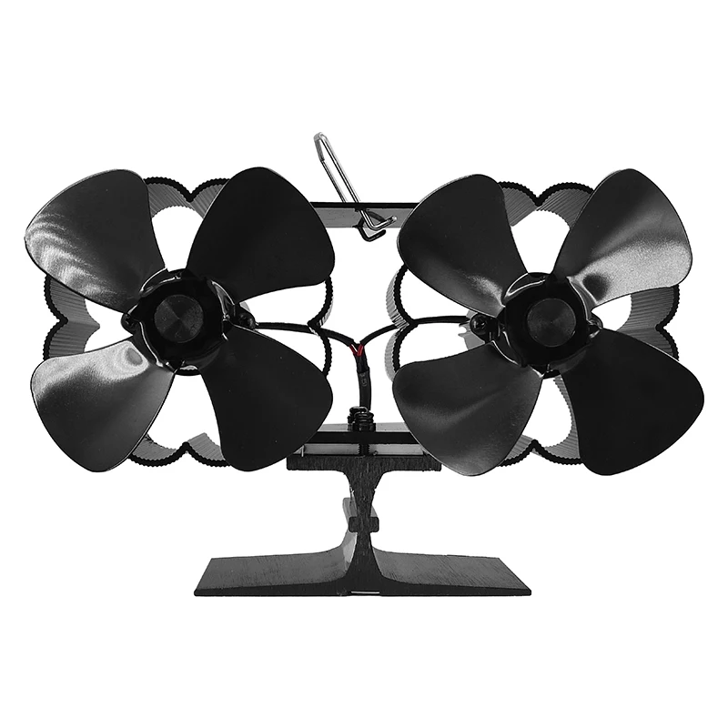 2021 Dingyu Aluminum Double heads Heat powered stove fan