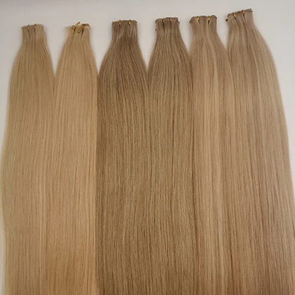 Hot Sale Bulk Genius Weft Virgin Human Hair Extensions Straight, Cuticle-Aligned, Unprocessed Remy Hair Invisible & Thin Weft