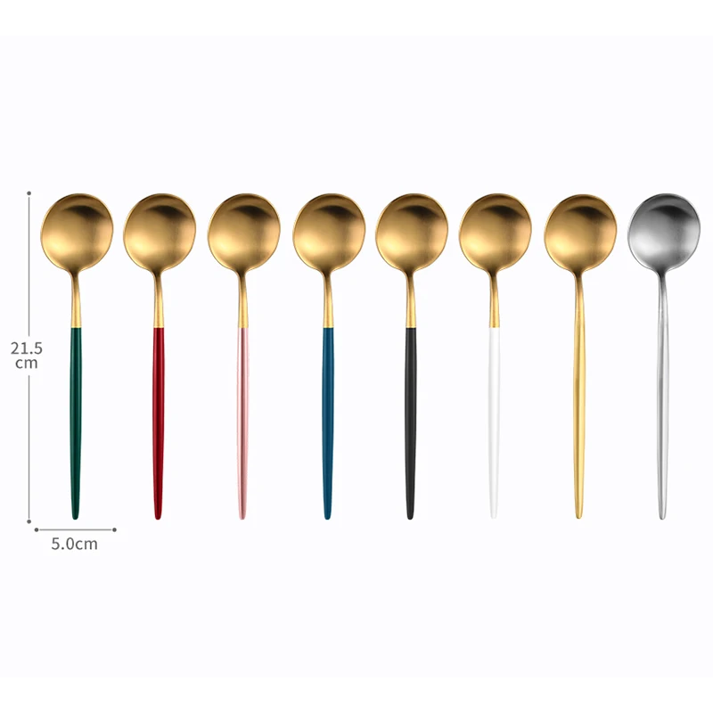 304 Restaurant Flatware Gold Laser Premium Pvd Coating Sets Christmas Stainless Steel Cutlery Set