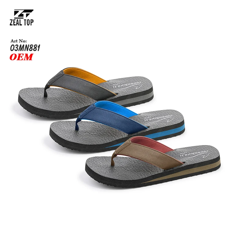 Outdoor Beach shoes Men Sandals Customized logo Slippers Summer Flat Sandal soft EVA foam Thong Flip Flops for men