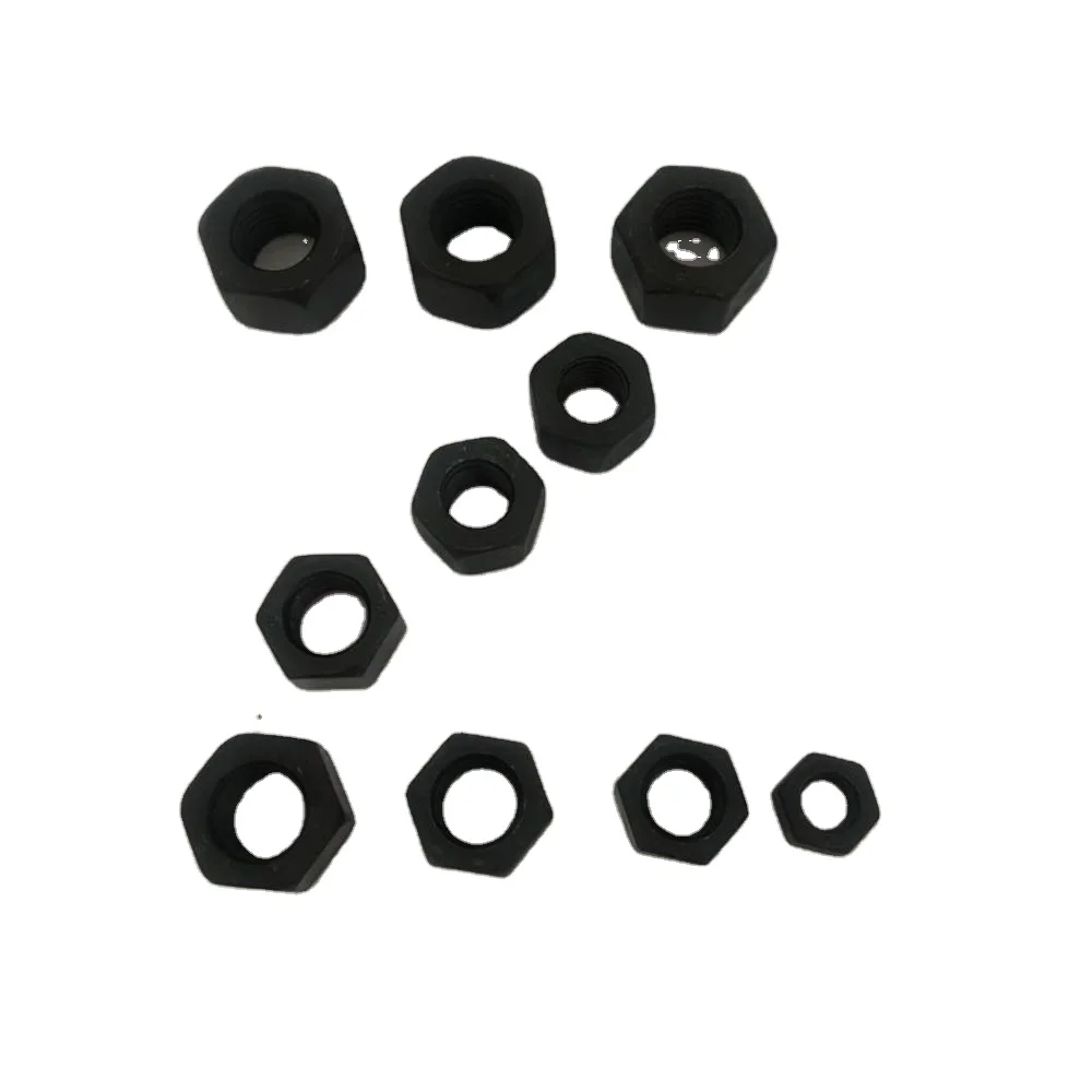 astm a194 2h black and hot dip galvanized m12 m14 m16 m18 m24 stud bolts with heavy hex nuts