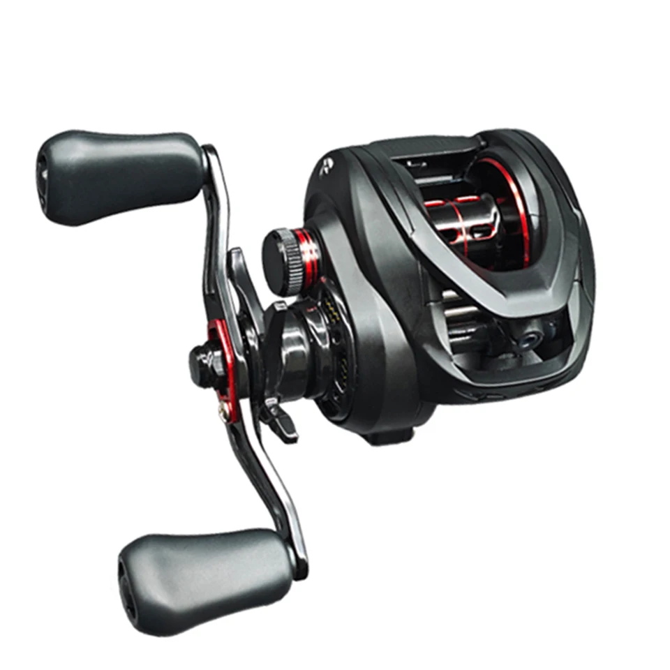 OEM AD Baitcasting Fishing Reel CNC Handle for Lake River Stream Fishing Features Fish Line Wheel