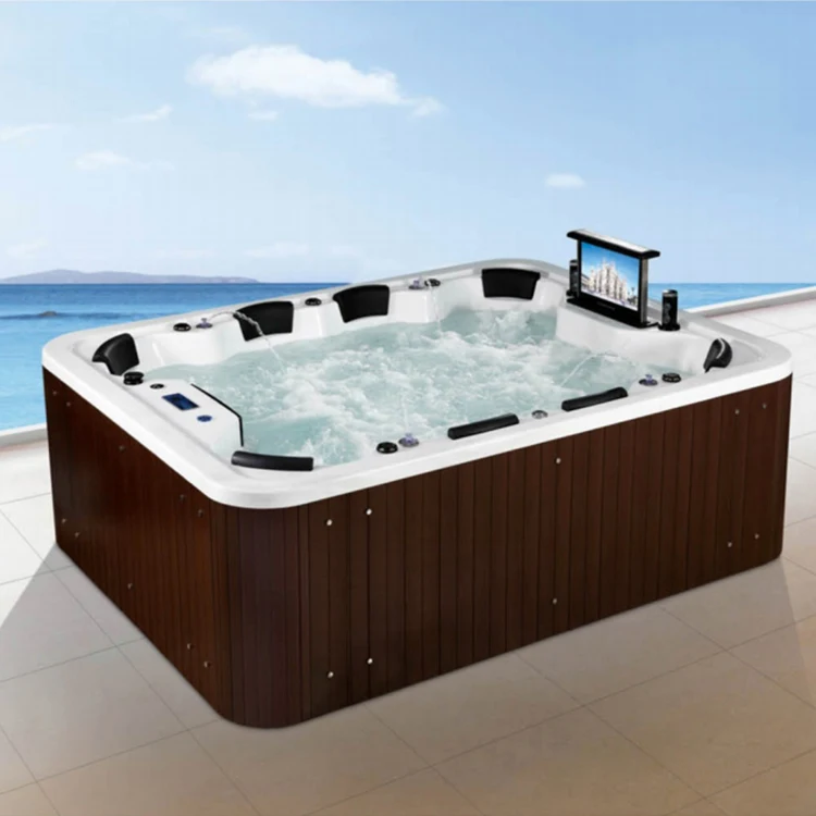 8 people garden party outdoor big whirlpool massage spa