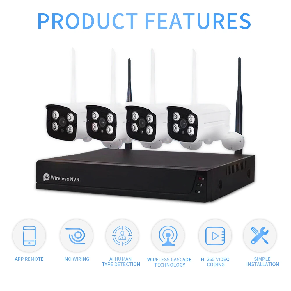 8ch wifi nvr kit APP 1080p wireless cctv security camera system  8CH cctv camera system