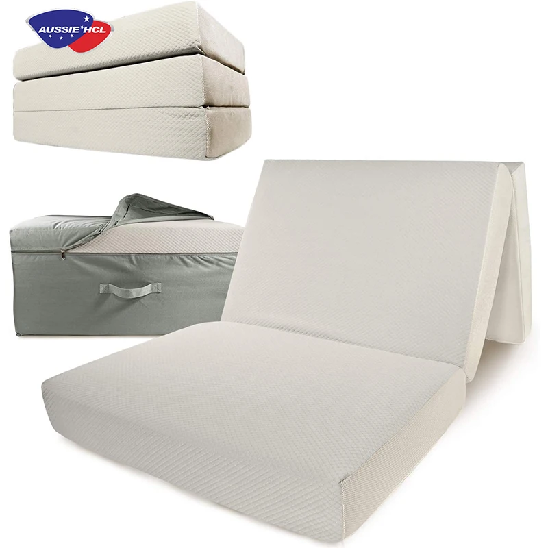 Premium Quality comfortable tri-folding mattress Folding  TopperLe matelas pliant Colchon luxury memory foam travel mattress