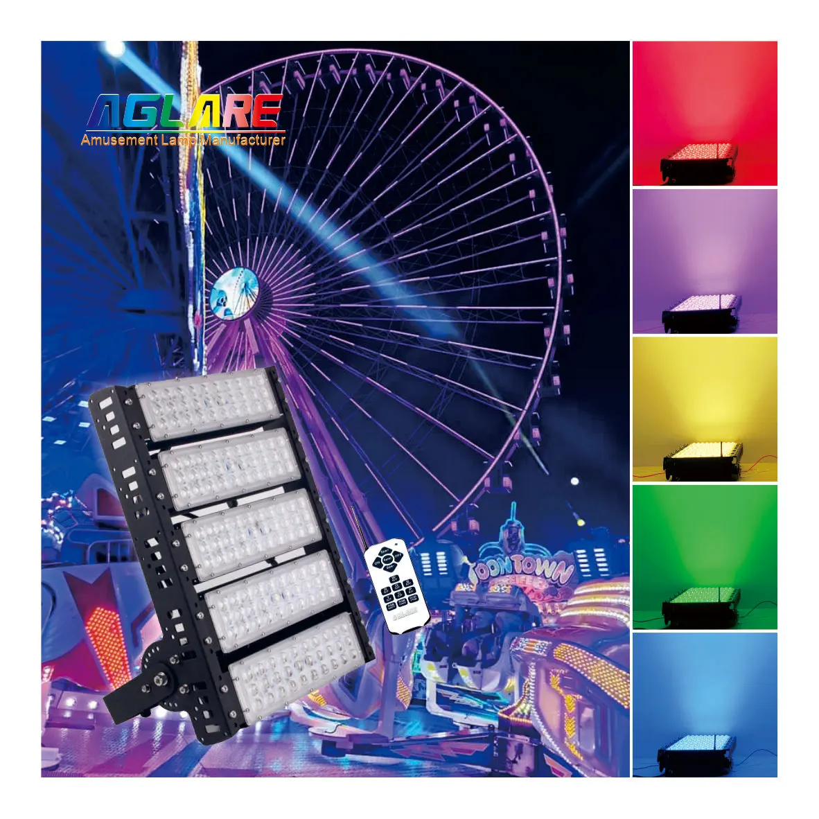 Aglare Meanwell driver IP66 dmx 250w rgb led flood light with outdoor flood light