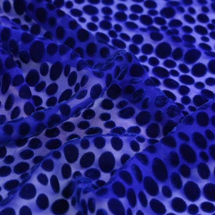 Custom design burnout and printing silk rayon velvet fabric