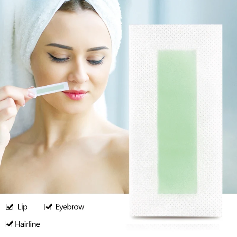 Summer Professional Hair Removal Double Sided Cold Wax Strips Paper Body Face Small Beard Removal Strips painless wax paper tool