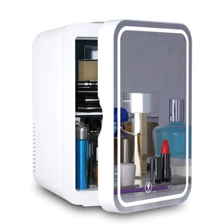 New Arrival Mini Beauty Cosmetic Makeup Skincare Portable Samll  Make Up Beauty Fridge Refrigerator Glass Door Display Freezer