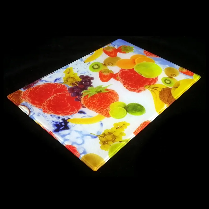 Прямоугольная разделочная доска, Экологически чистая кухонная стеклянная разделочная доска, сублимационные разделочные доски