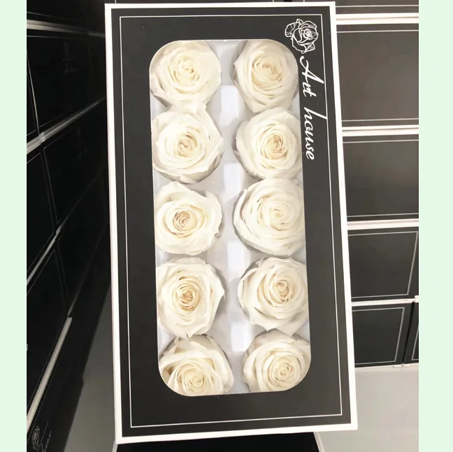 Factory supply fresh cut flower preserved rose head long lasting rose flower