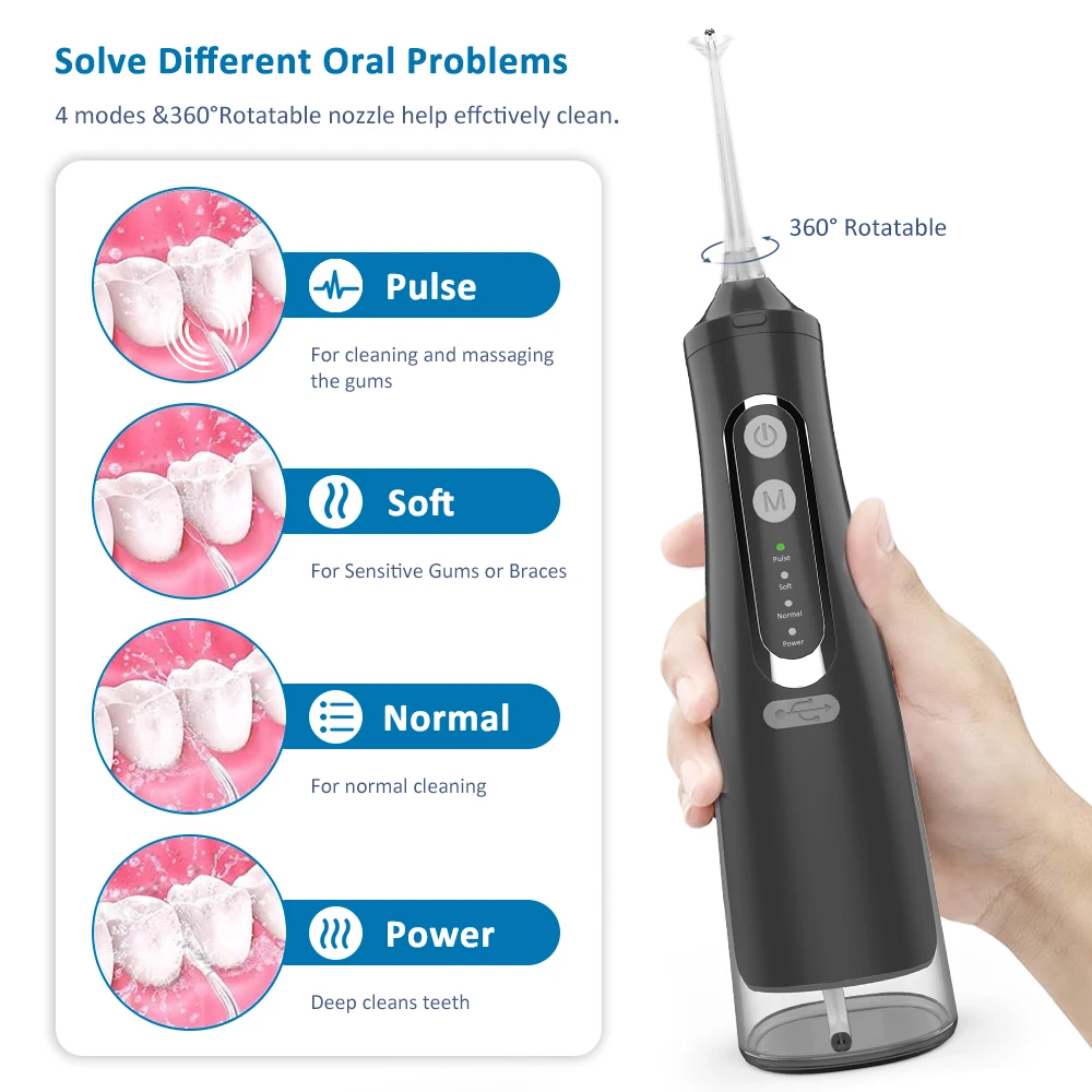 Oral Irrigator Wholesale Ipx7 Waterproof Electric Teeth cleaning Whitening Equipment Home Travel Dental Floss Water Flosser