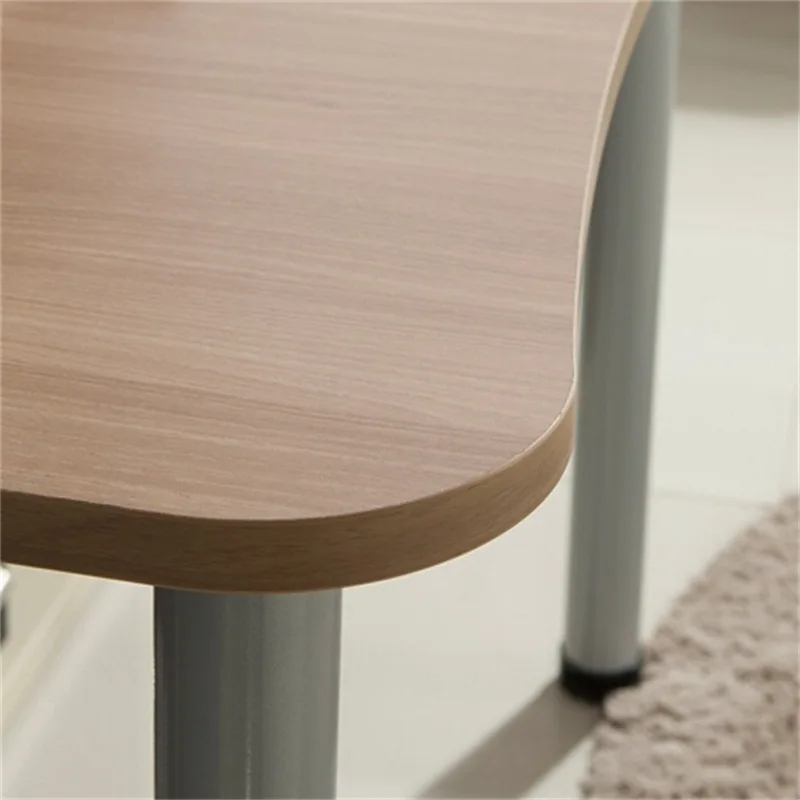 Vekin Home Office Furniture Computer Desk Steel and Wood Combination Writing Study Table with Bookshelves