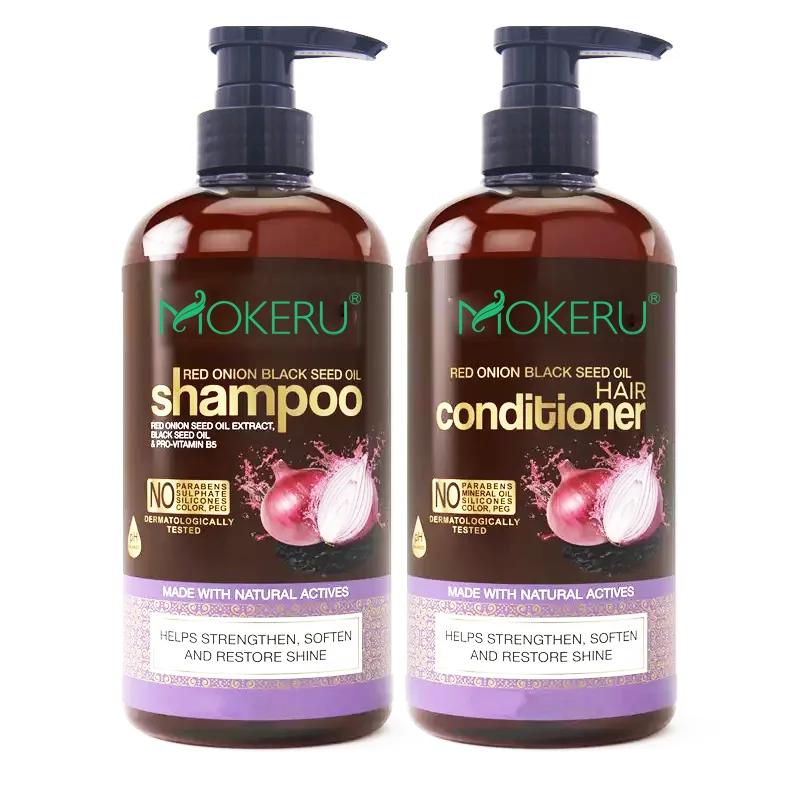 Welcome OEM Private Label Natural Keratin Onion Oil Essence Shampoo and Conditioner for Hair Growth Anti Hair Loss Treatment
