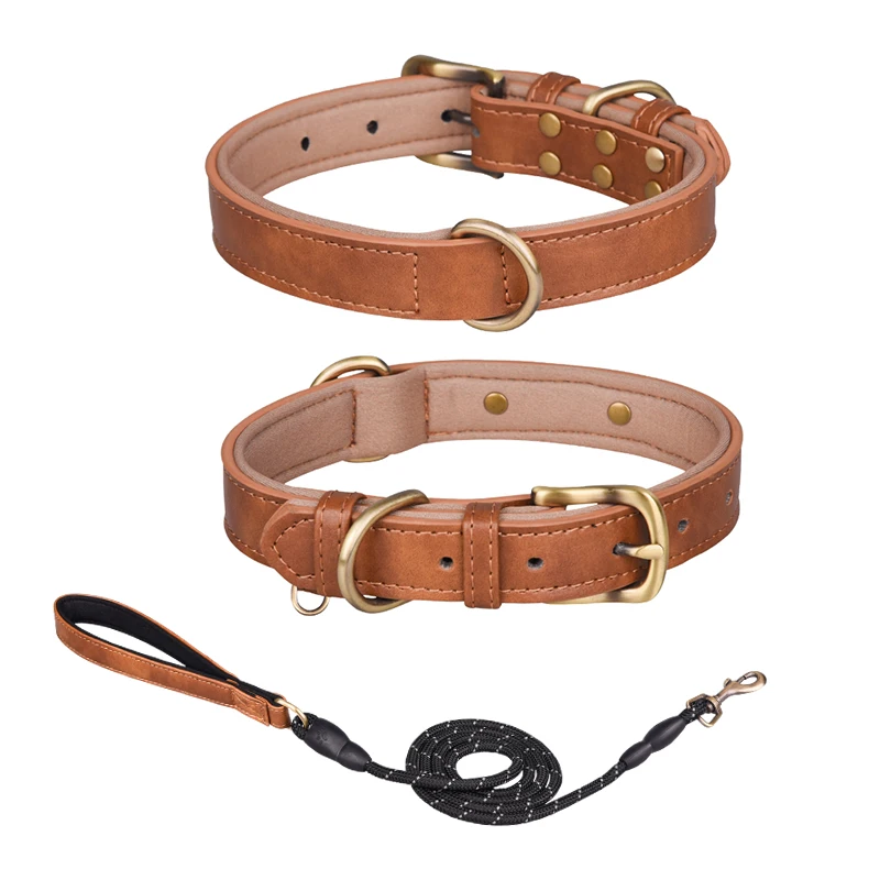 Customized luxury dog collar breathable soft neoprene dog collars and leads skin friendly dog collar and leash set